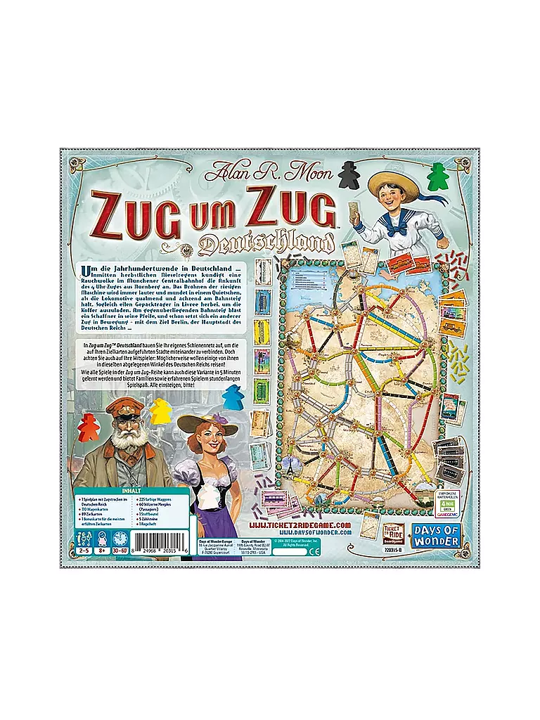 ASMODEE | Brettspiel - Zug um Zug - Deutschland | keine Farbe