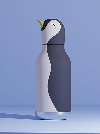 ASOBU | Isolierflasche 460ml PINGUIN grau / weiss