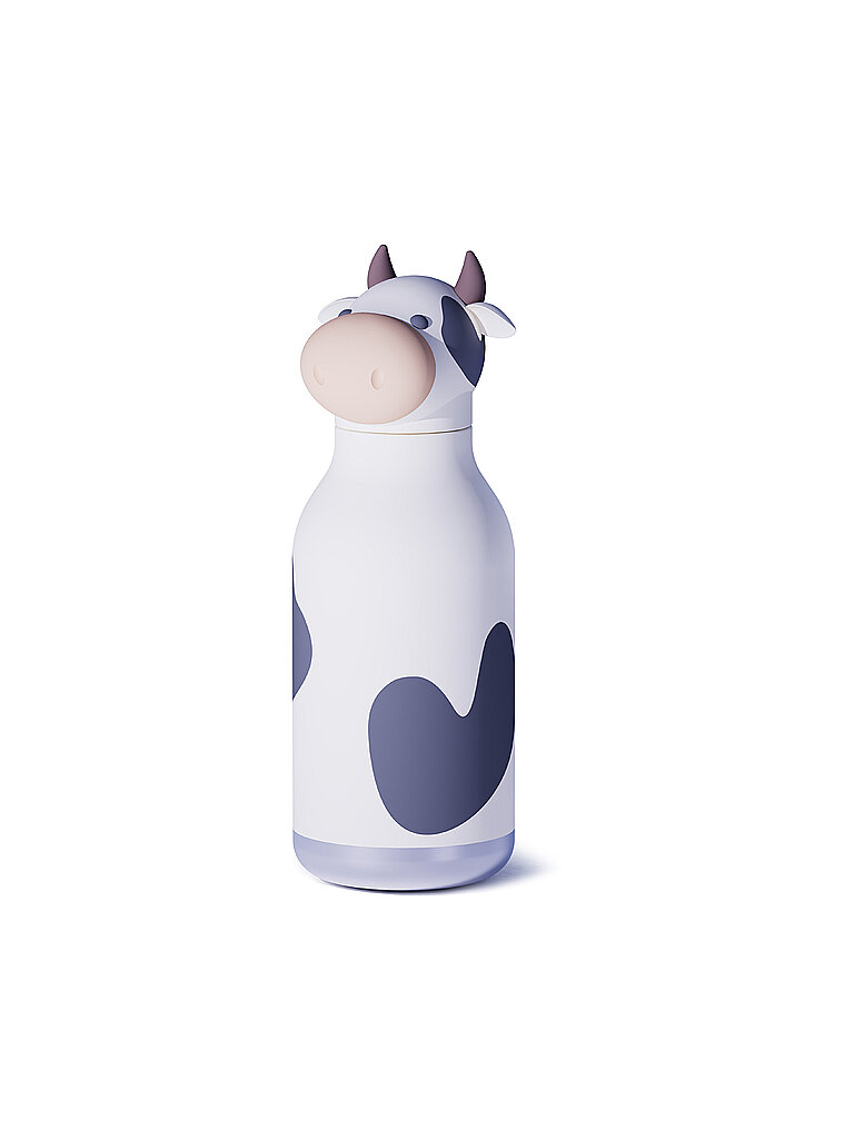 ASOBU Isolierflasche 460ml KUH weiss / schwarz weiss