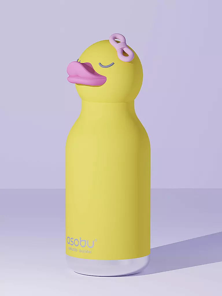 ASOBU | Isolierflasche 460ml ENTE gelb | mint
