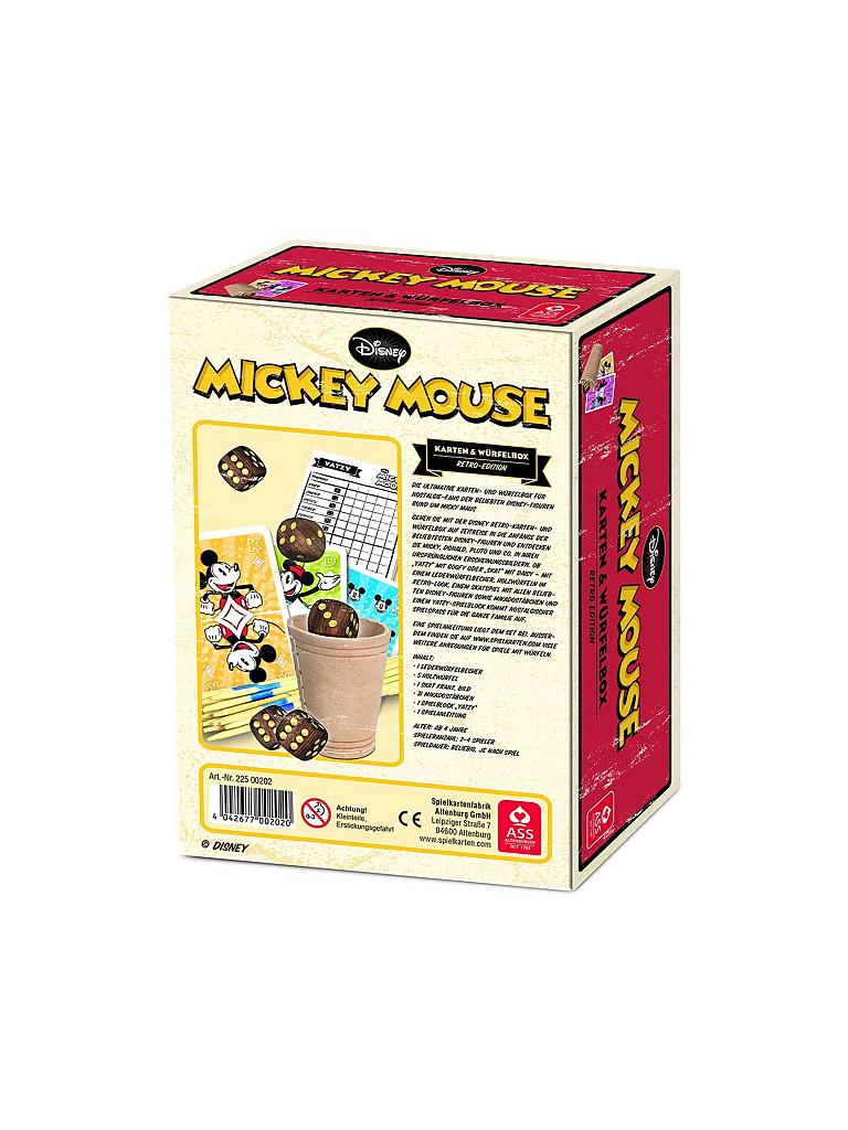 ASS | Mickey Mouse - Karten und Würfelbox Retro Edition | 