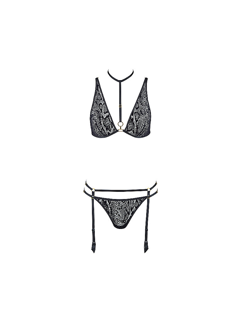AUBADE Set BH mit Bügel und String black phyton – AUBADE