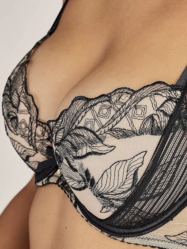 AUBADE | Push Up BH FLEUR DE TATTOO encre noir | transparent