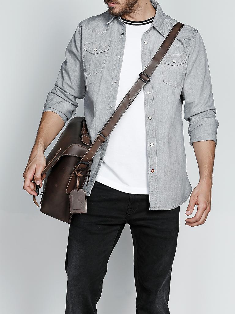 AUNTS & UNCLES | Ledertasche - Laptoptasche "Good Old Friends - Fella" | braun