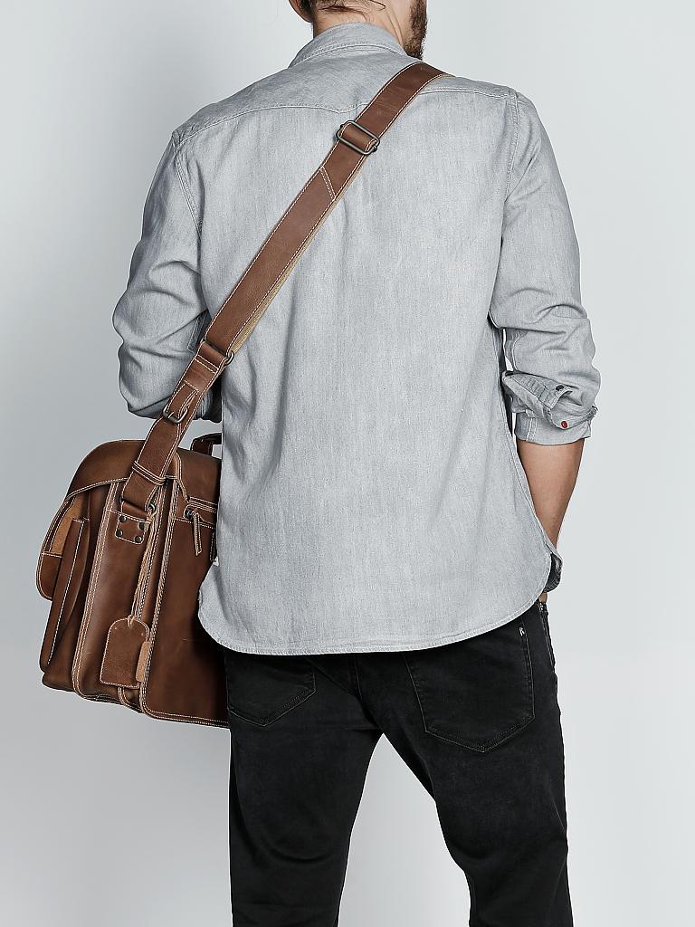 AUNTS & UNCLES | Ledertasche - Laptoptasche "Hunter - Big Finn" | braun