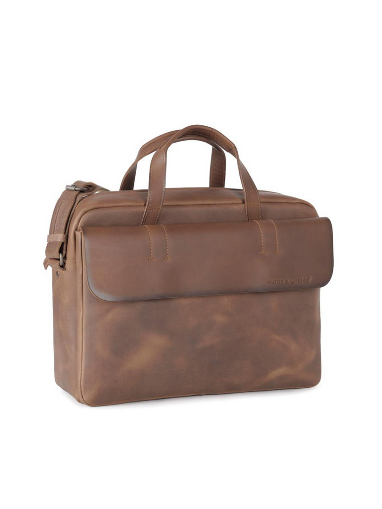 AUNTS & UNCLES | Ledertasche - Laptoptasche "Hunter - Kyle" | braun