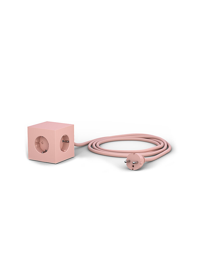 AVOLT Mehrfachsteckdose Square 1 F 1.8MT Old Pink rosa