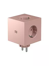 AVOLT | Mehrfachsteckdose Square 2 F Black | rosa