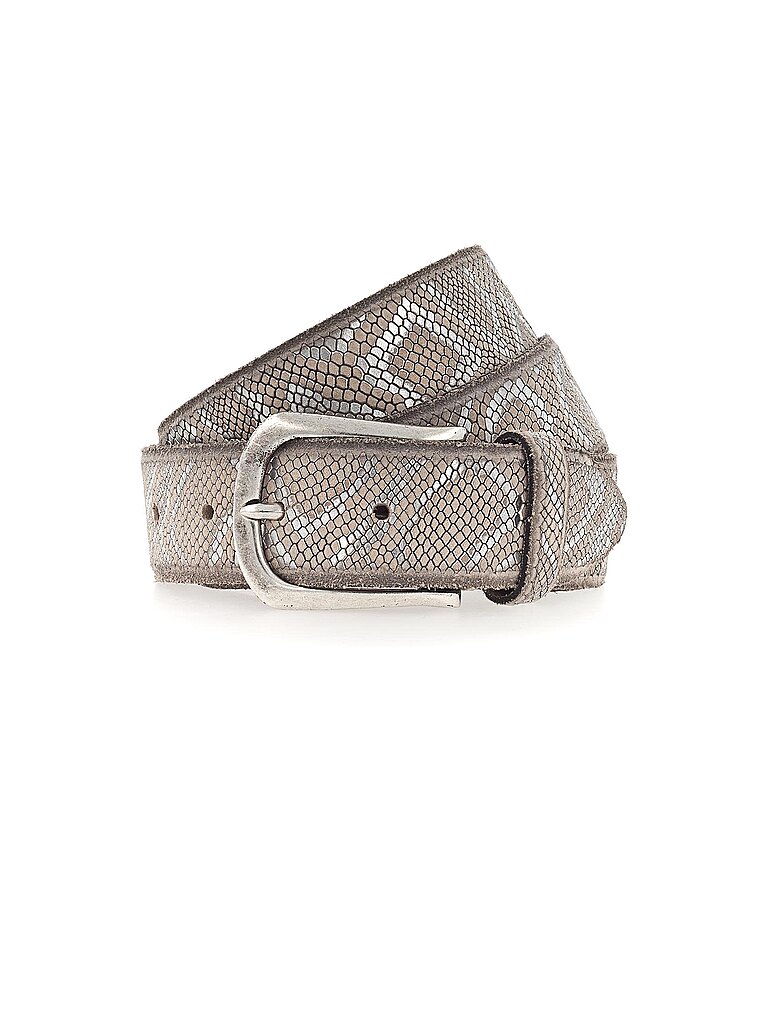 B.BELT Ledergürtel SABIA silber | 75