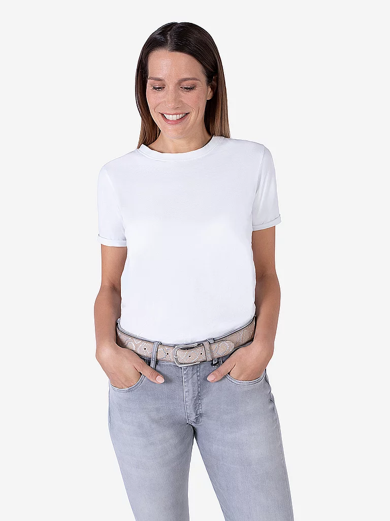 B.BELT Cintura in pelle SABIA argento | 100