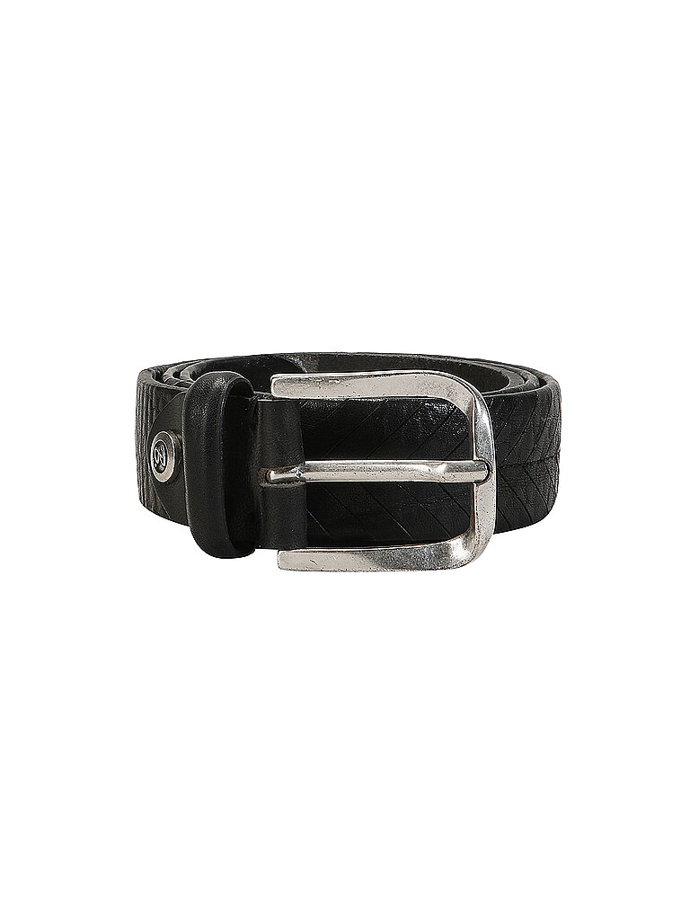 b.belt Silver Ledergürtel W95 Schwarz