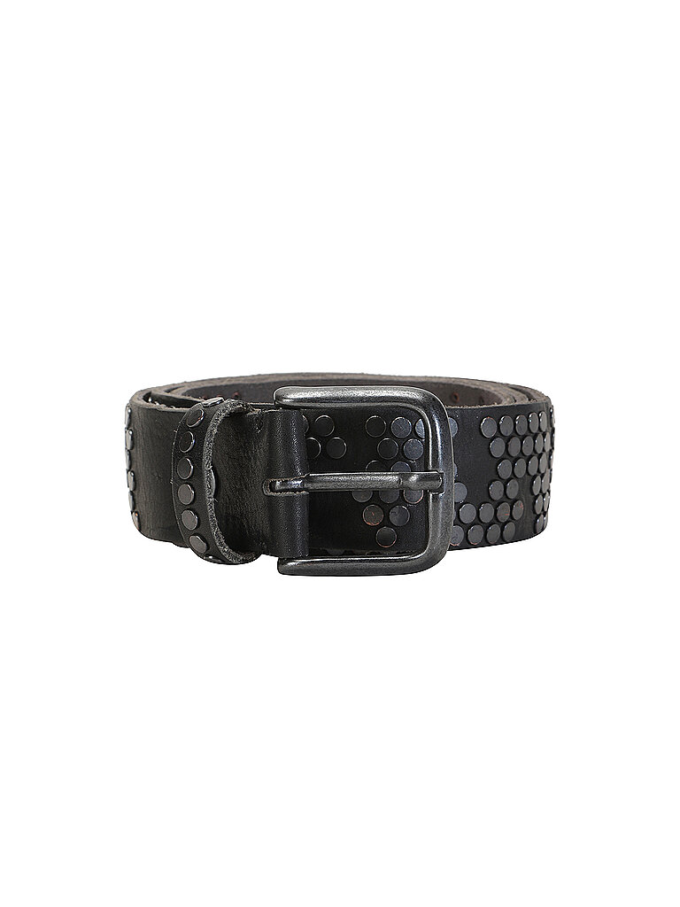 Nietengürtel Leder schwarz 90 cm90cm