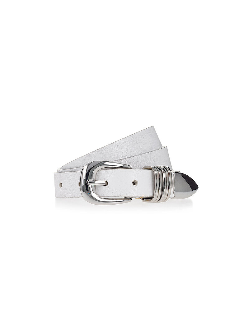 B.BELT Ledergürtel  weiss | 75
