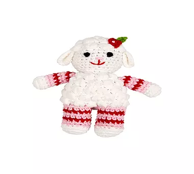 BABY GLÜCK Häkel-Rassel Lämmchen