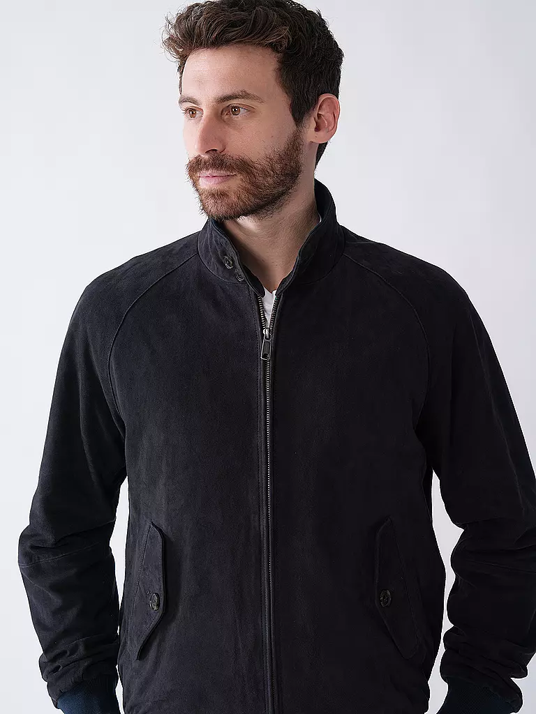 BARACUTA | Lederjacke G9 SUEDE | blau