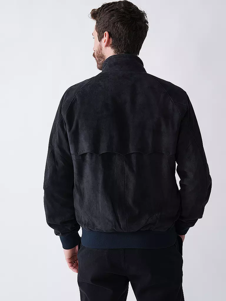 BARACUTA | Lederjacke G9 SUEDE | blau