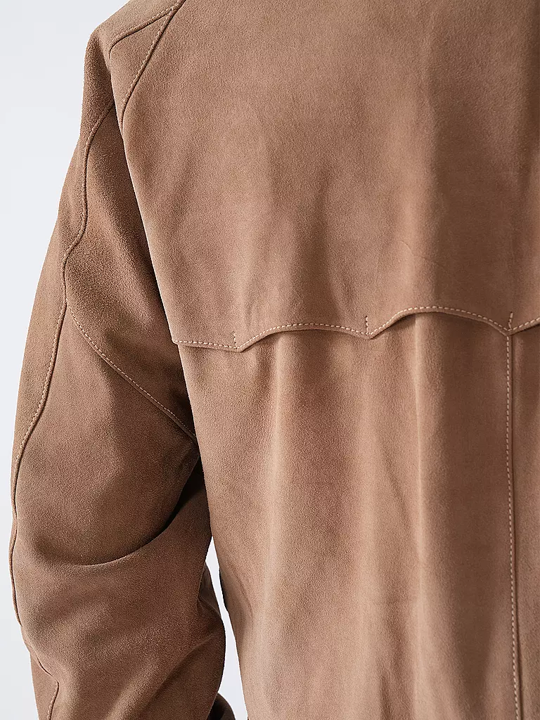BARACUTA | Lederjacke G9 SUEDE | kupfer