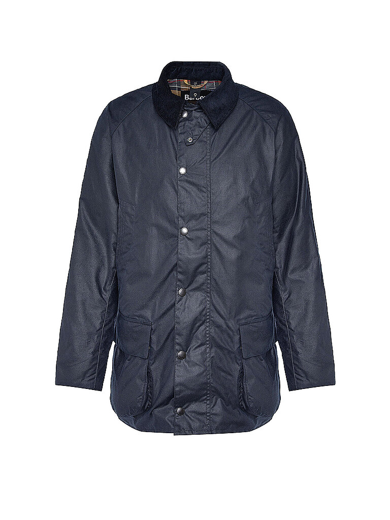 Jacke Herren Baumwolle blau Uni & Uninah