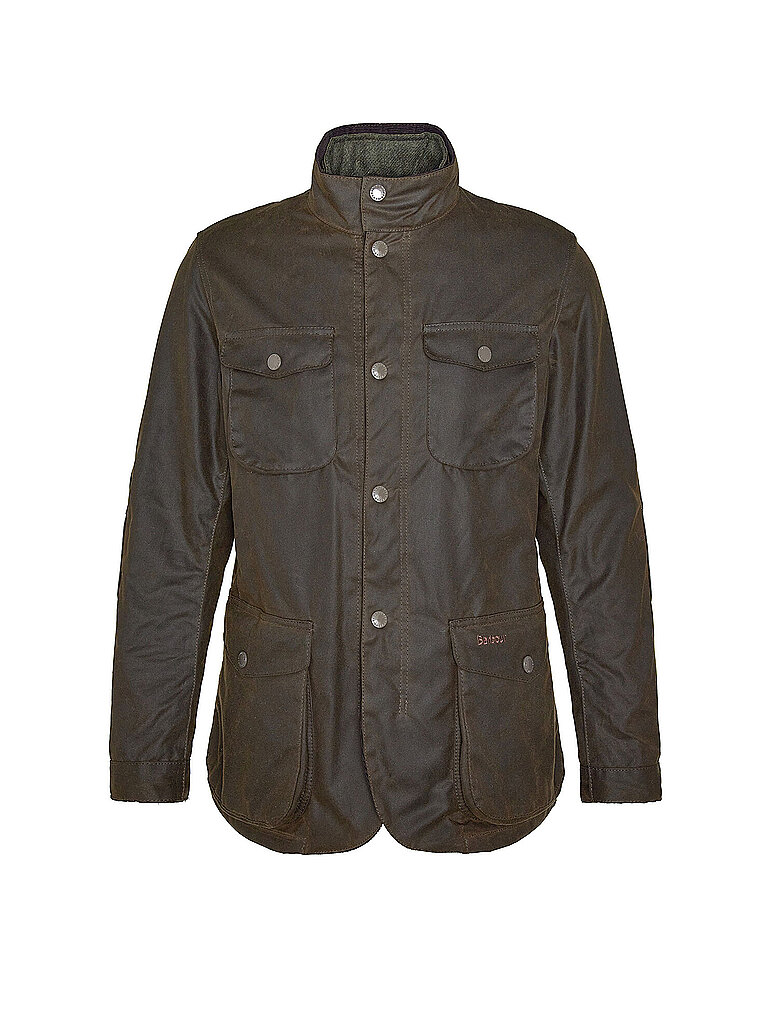 Regular Fit Jacke aus gewachster Baumwolle