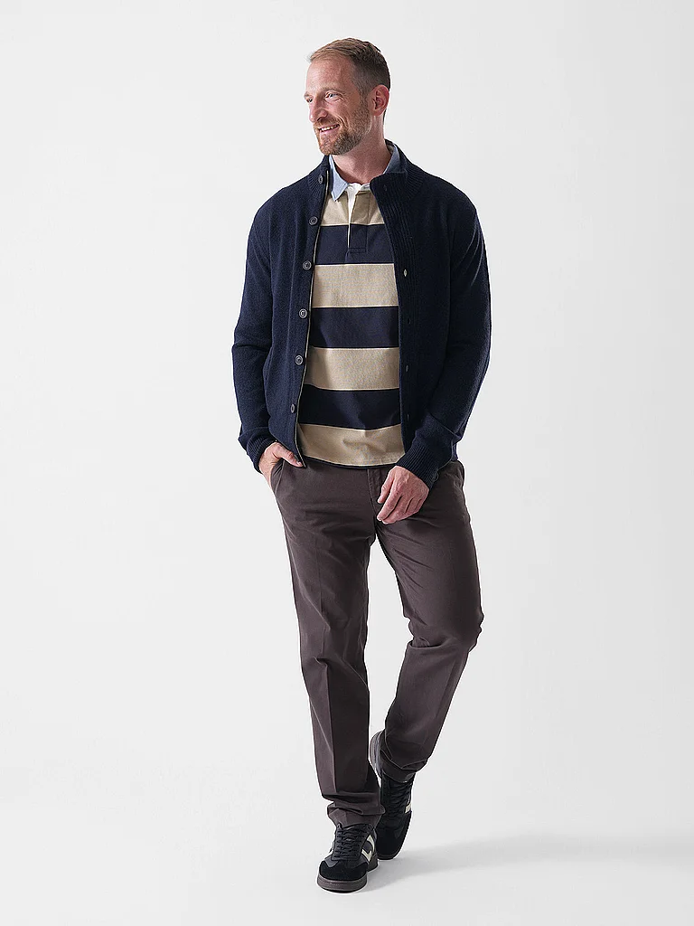 BARBOUR Strickjacke ESSENTIAL dunkelblau | XXL