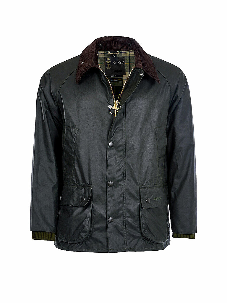 Jacke Herren Baumwolle grün Uni & Uninah