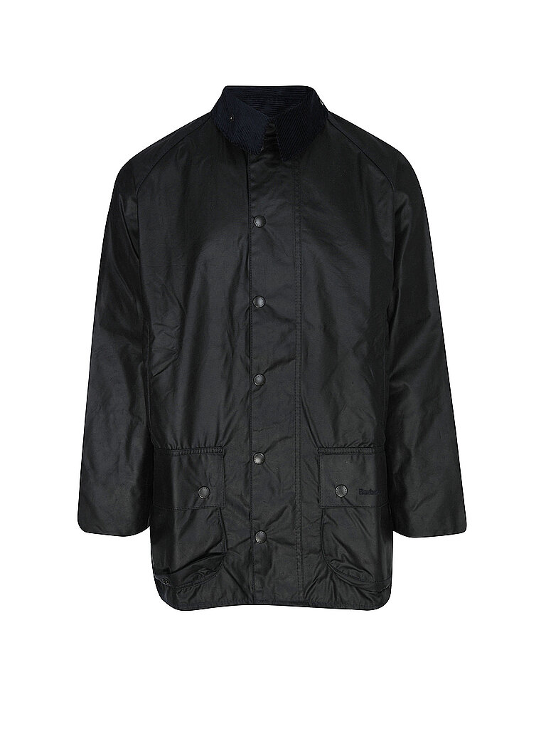 Barbour Herren Parka Jacke Beaufort Wax Jacket MWX0017NY91, Einfarbig, Gr. Large (Herstellergröße: 42), Blau (Navy 000)