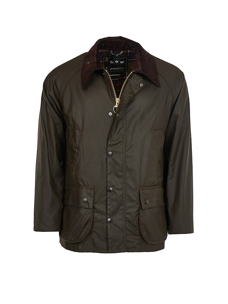 Jacke Herren Baumwolle grün Uni & Uninah