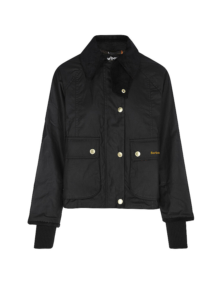 BARBOUR Leichtsteppjacke BEADNELL WAX JACKET schwarz | 36
