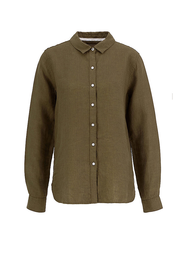 BARBOUR Leinenhemd MARINE olive | 40