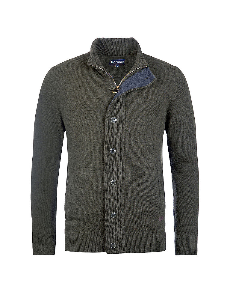 Regular Fit Strickjacke aus echter Wolle