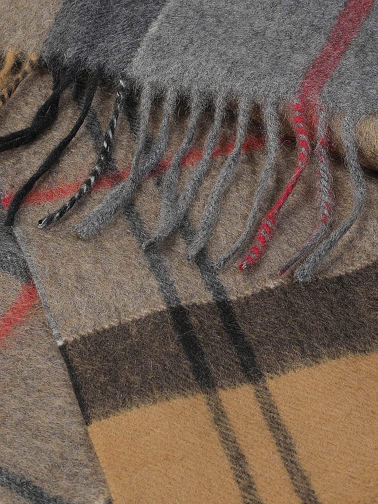 BARBOUR Écharpe en cachemire moutarde