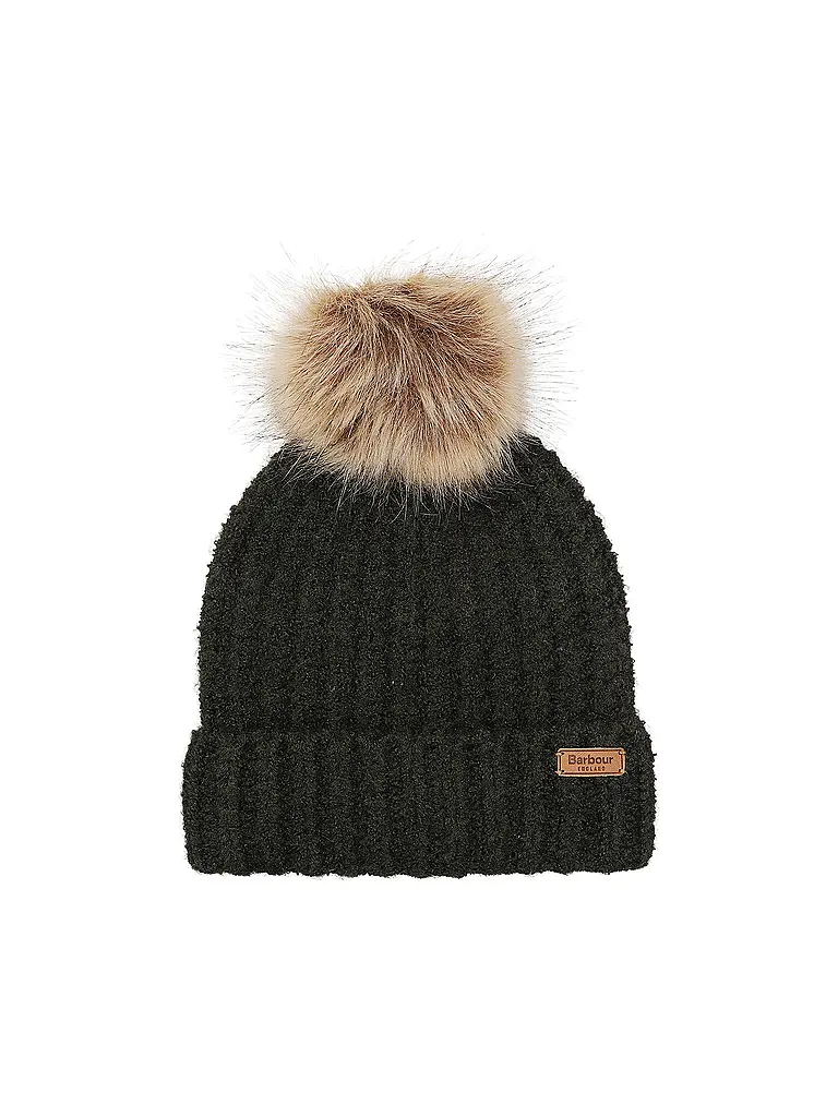 BARBOUR | Geschenkset Beanie und Schal SALTBURN | olive