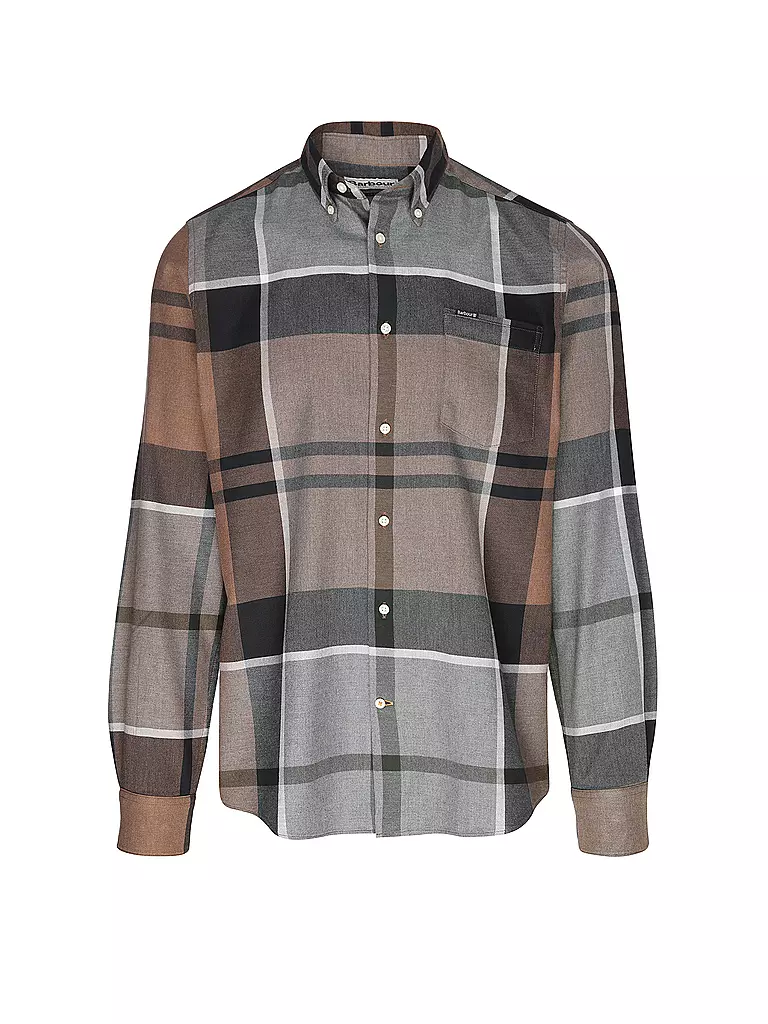 BARBOUR | Hemd Tailored Fit DUNOON | braun