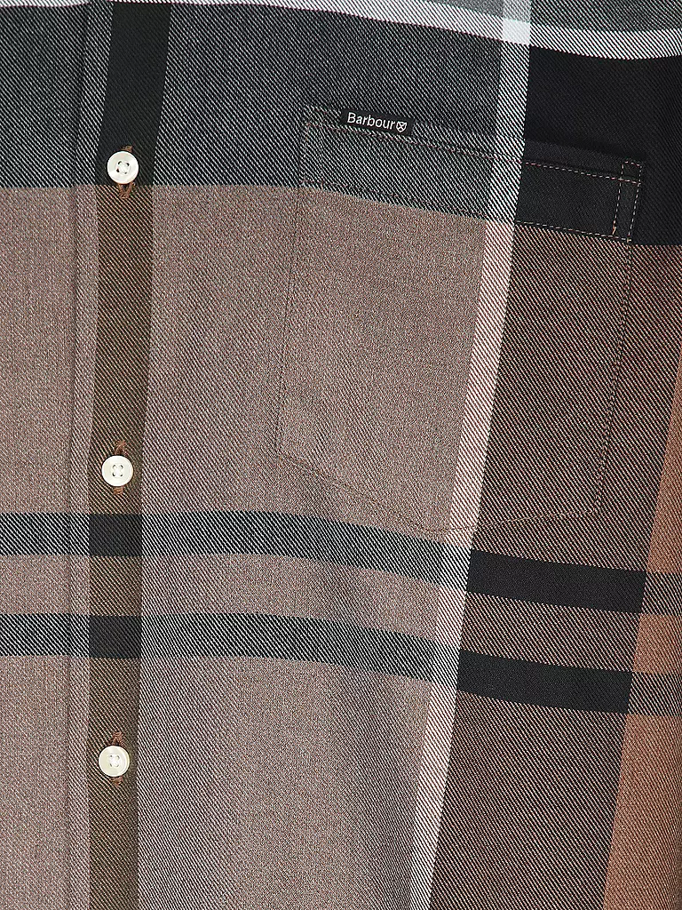 BARBOUR | Hemd Tailored Fit DUNOON | braun