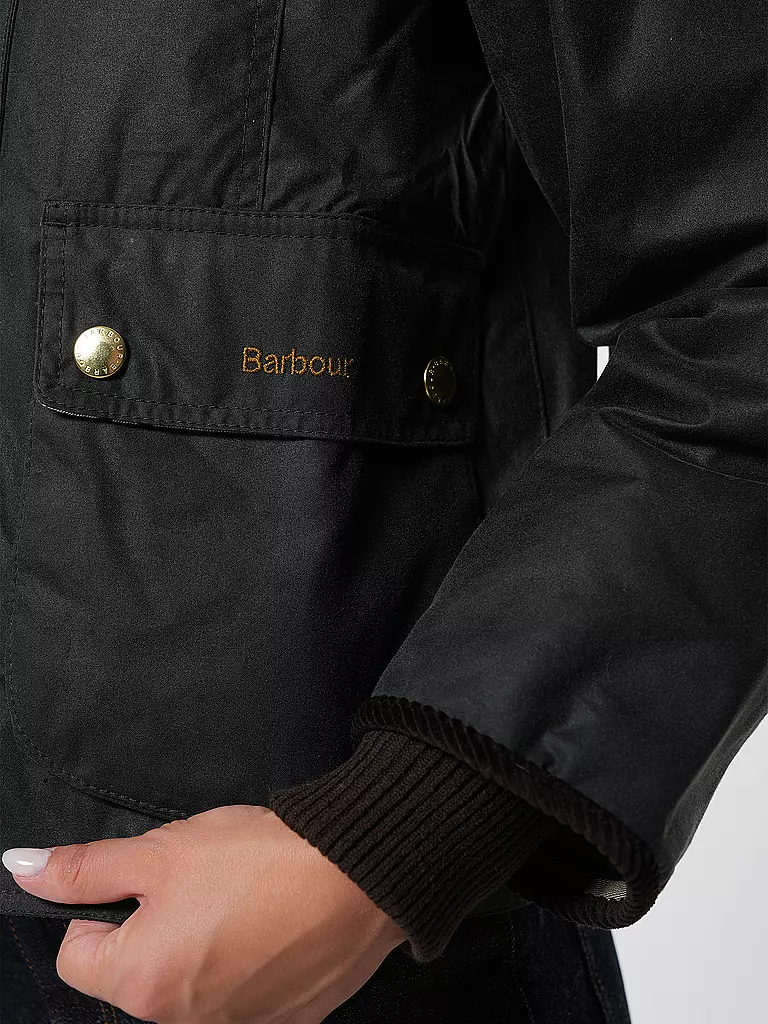 BARBOUR | Jacke Cropped Fit BEADNELL WAX | olive