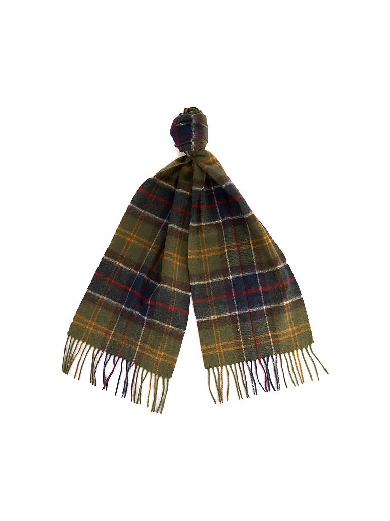 BARBOUR | Kaschmir-Schal "Tartan" | olive