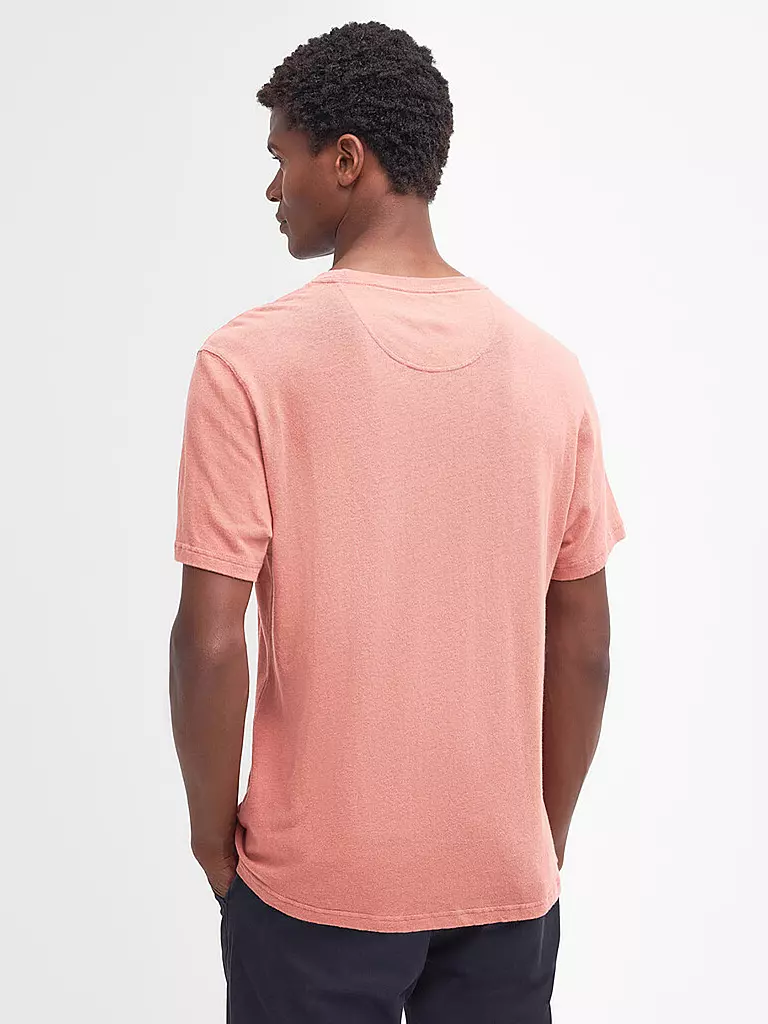 BARBOUR | Leinen T-Shirt CLIFFE | rosa