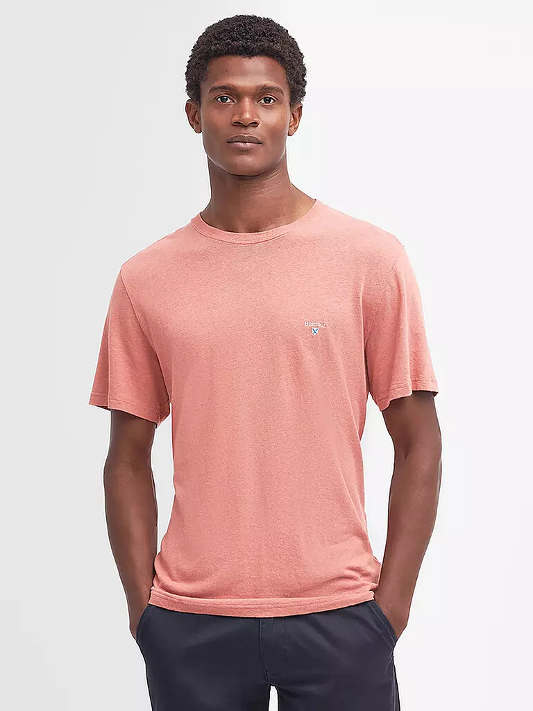 BARBOUR | Leinen T-Shirt CLIFFE | rosa