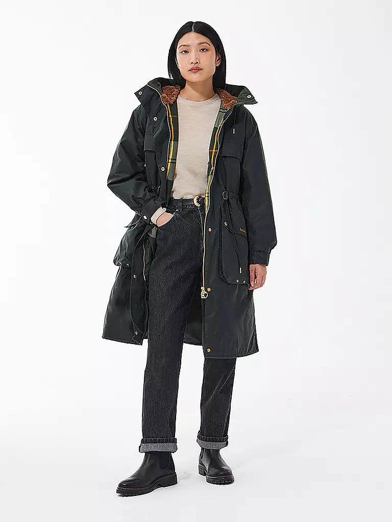 BARBOUR | Parka BECKSIDE WAX | dunkelgrün