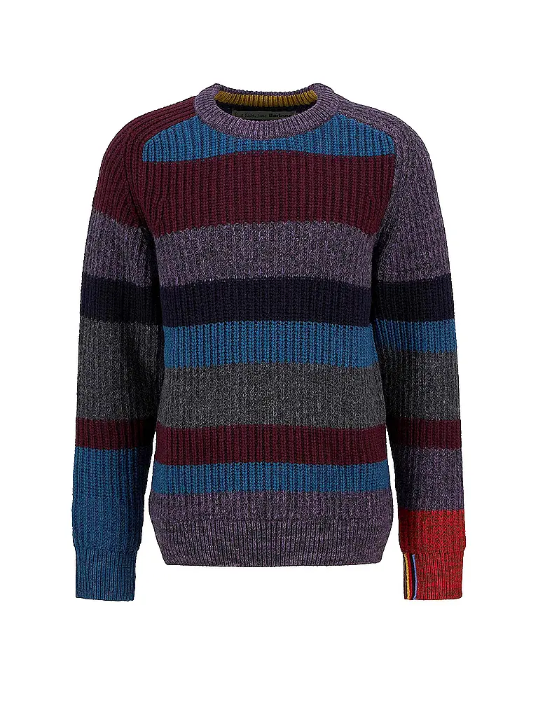 BARBOUR | Paul Smith loves Barbour Pullover Multi Striped Rundhalsausschnitt | Rot