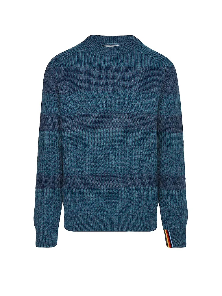 BARBOUR | Paul Smith loves Barbour Pullover Saddle Rundhalsausschnitt | blau