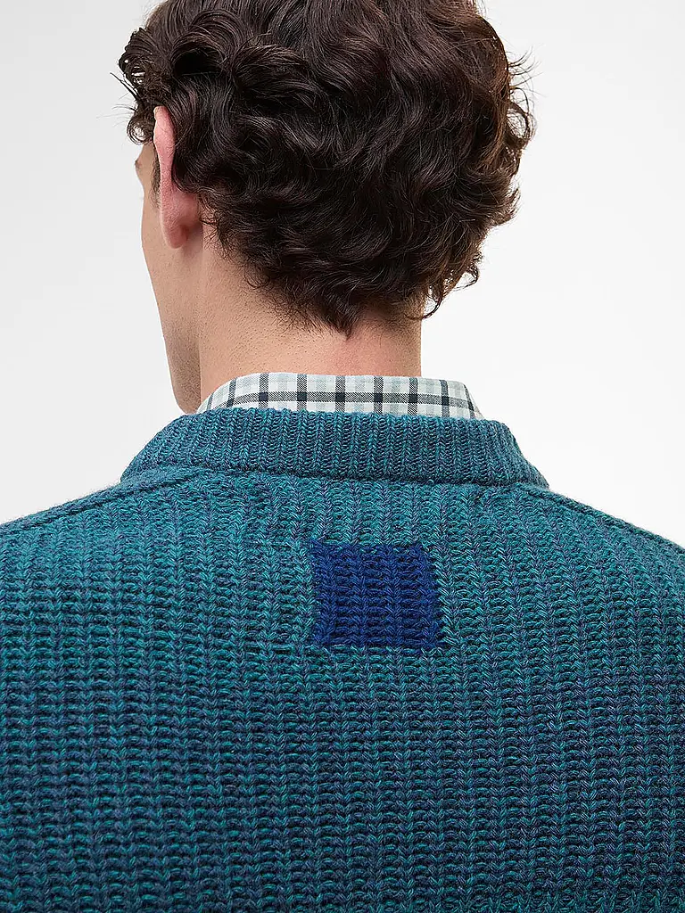 BARBOUR | Paul Smith loves Barbour Pullover Saddle Rundhalsausschnitt | blau