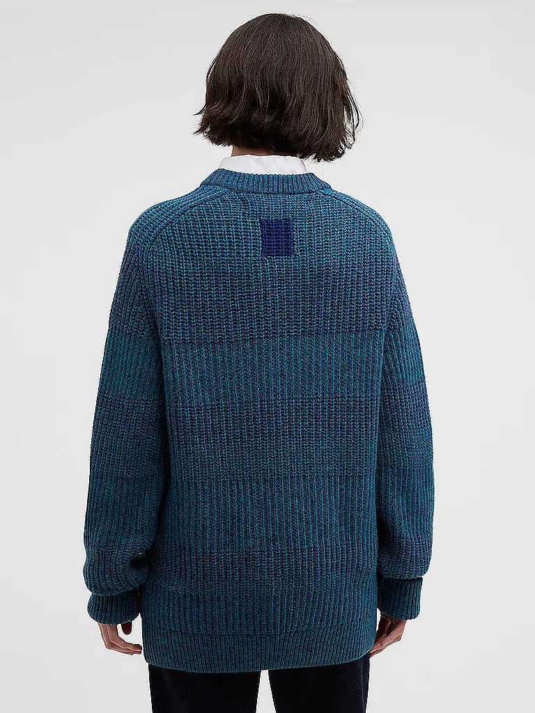 BARBOUR | Paul Smith loves Barbour Pullover Saddle Rundhalsausschnitt | blau