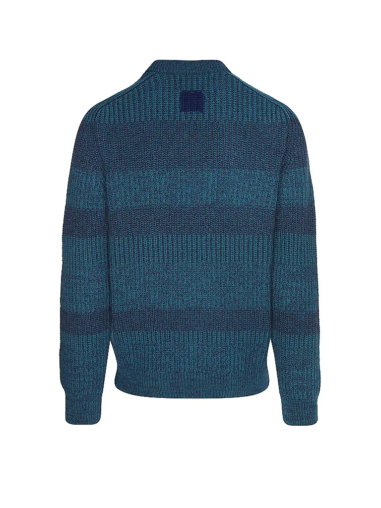 BARBOUR | Paul Smith loves Barbour Pullover Saddle Rundhalsausschnitt | blau