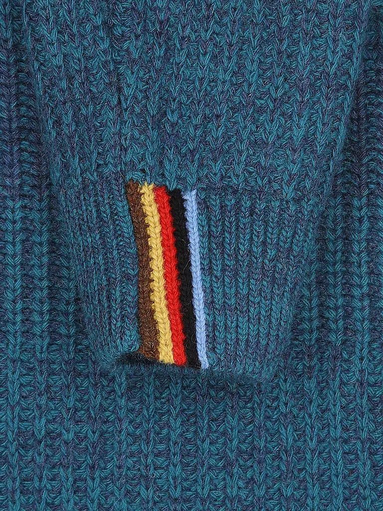 BARBOUR | Paul Smith loves Barbour Pullover Saddle Rundhalsausschnitt | blau