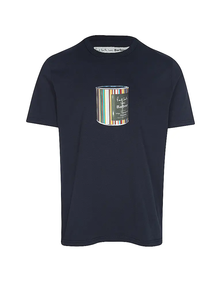 BARBOUR | Paul Smith loves Barbour T-Shirt Wax Can Graphic | dunkelblau