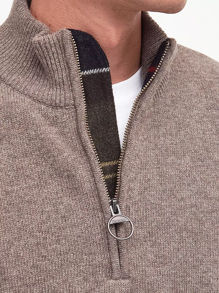 BARBOUR | Troyer Pullover HOLDIN  | hellbraun