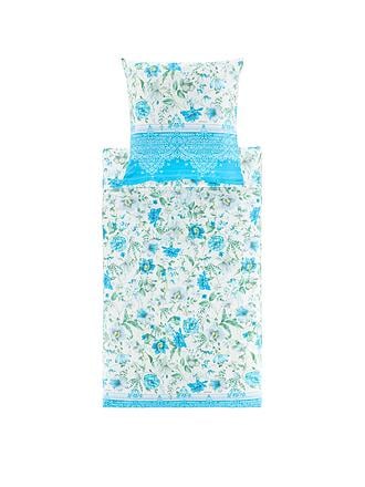 BASSETTI | Satin Bettwäsche CASABLANCA 70x90cm/140x200cm Blau