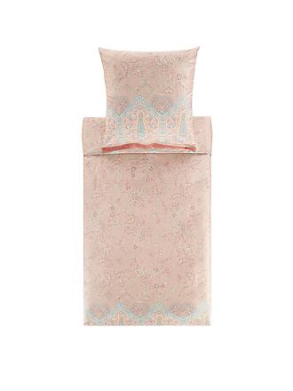 BASSETTI | Satin Bettwäsche INDIAN ROSES 2x 70x90cm / 200x200cm Beige