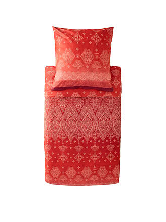 BASSETTI | Satin Bettwäsche 70x90cm / 140x200cm KERALA Bordeaux